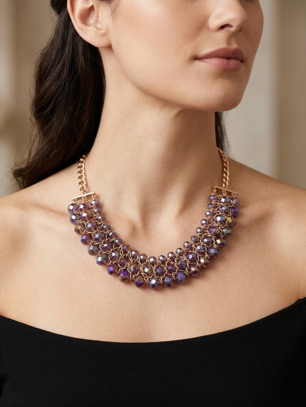 Blue AND PURPLE REFLECTIVE WOMEN’S CHOKER